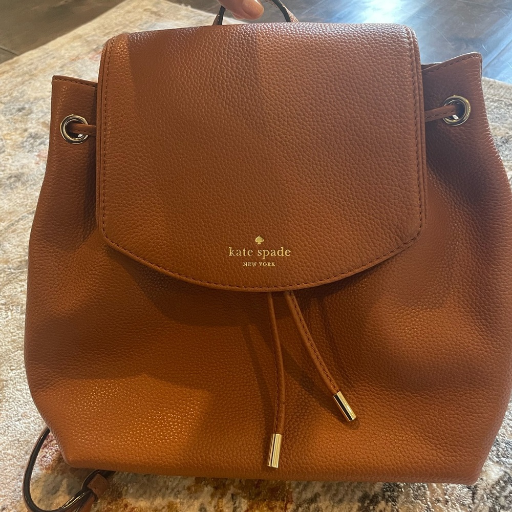 Kate Spade Mulberry Street Small Breezy Backpack Warm Cognac Tan
